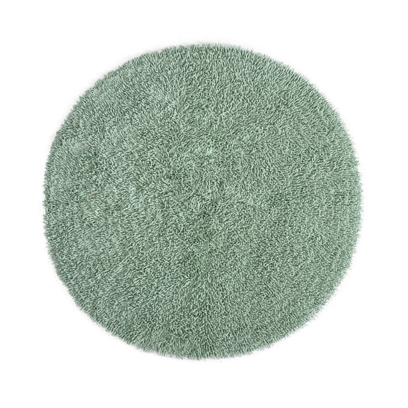 Dywan Spring Green Ø90 cm – okrągły zielony dywan nowoczesny do salonu i sypialni