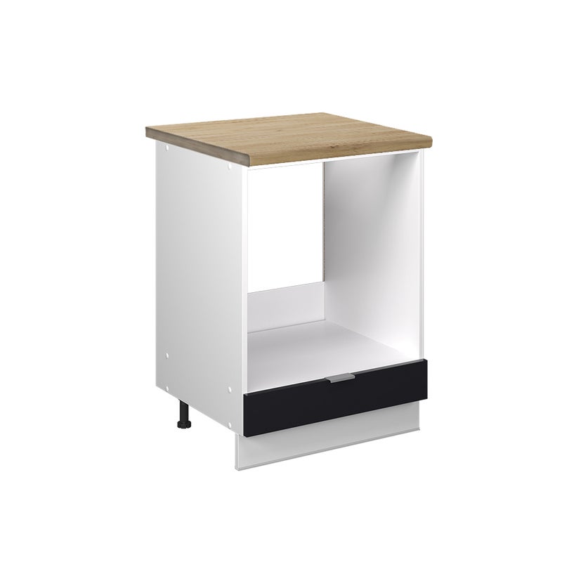 Vicco Szafka kuchenna Fame-Line, Czarne paski, 60 cm , BP Dąb