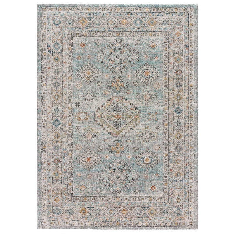 Prostokątny niebieski dywan do wnętrz 160 x 230 cm PARMA vintage - ATTICGO