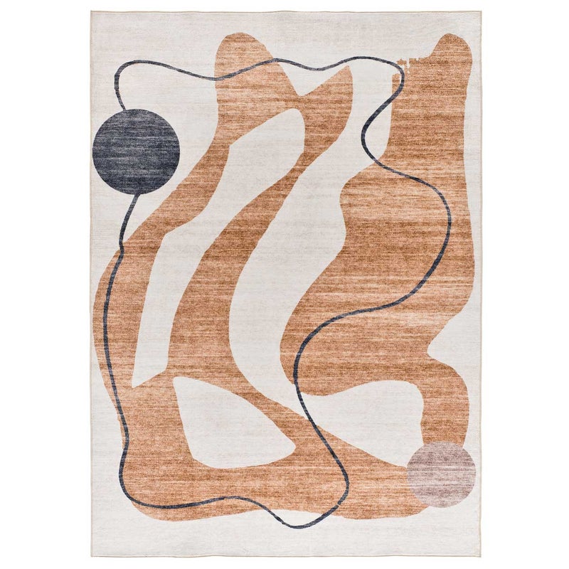 Prostokątny pomarańczowy dywan wewnętrzny 140 x 200 cm CLASS abstract - ATTICGO