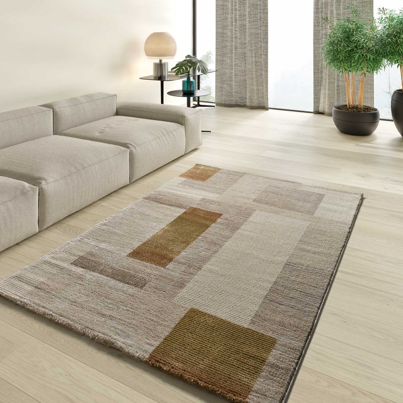 Prostokątny wielokolorowy dywan do wnętrz 140 x 200 cm MELFI geometryczny - ATTICGO