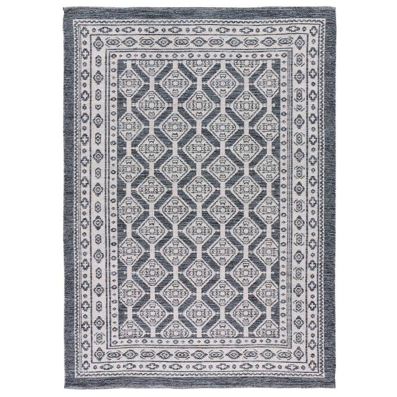 Prostokątny niebieski dywan wewnętrzny 120 x 170 cm CHANDIA etniczny - ATTICGO
