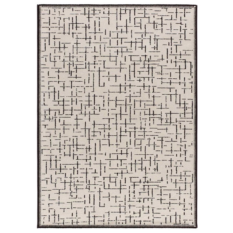 Prostokątny biały dywan do wnętrz 133 x 190 cm Abstract RETRO - ATTICGO