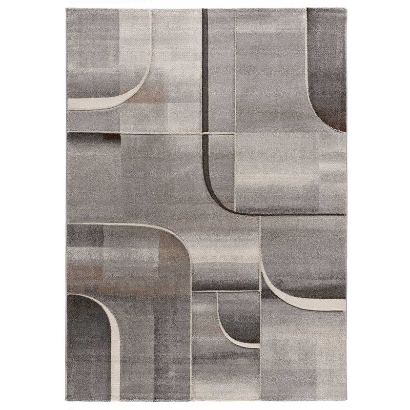 Szary prostokątny dywan wewnętrzny 160 x 230 cm MEDEL abstract - ATTICGO