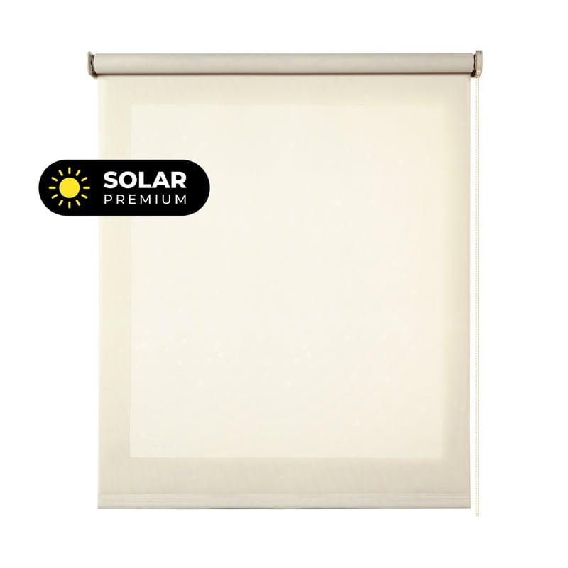 Roleta screen premium, z tkaniną techniczną wysokiej jakości i aluminiowym wykończeniem, rura 38 mm ø, beżowy 240 x 250 cm