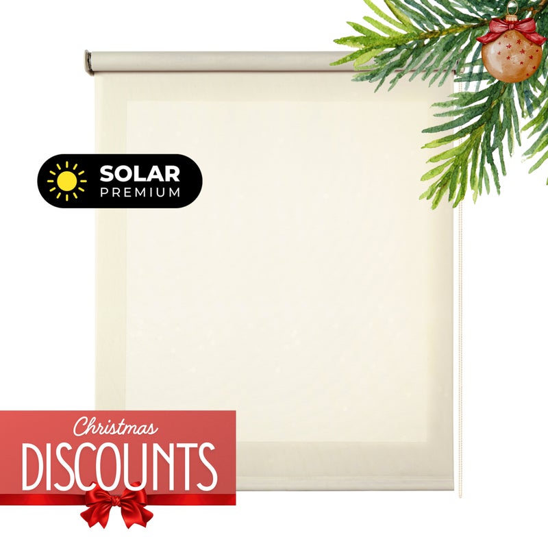 Roleta screen premium, z tkaniną techniczną wysokiej jakości i aluminiowym wykończeniem, rura 38 mm ø, beżowy 200 x 250 cm