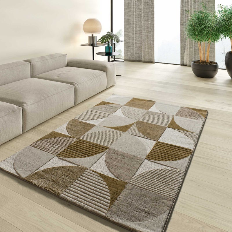Prostokątny wielokolorowy dywan do wnętrz 80 x 150 cm MELFI geometryczny - ATTICGO