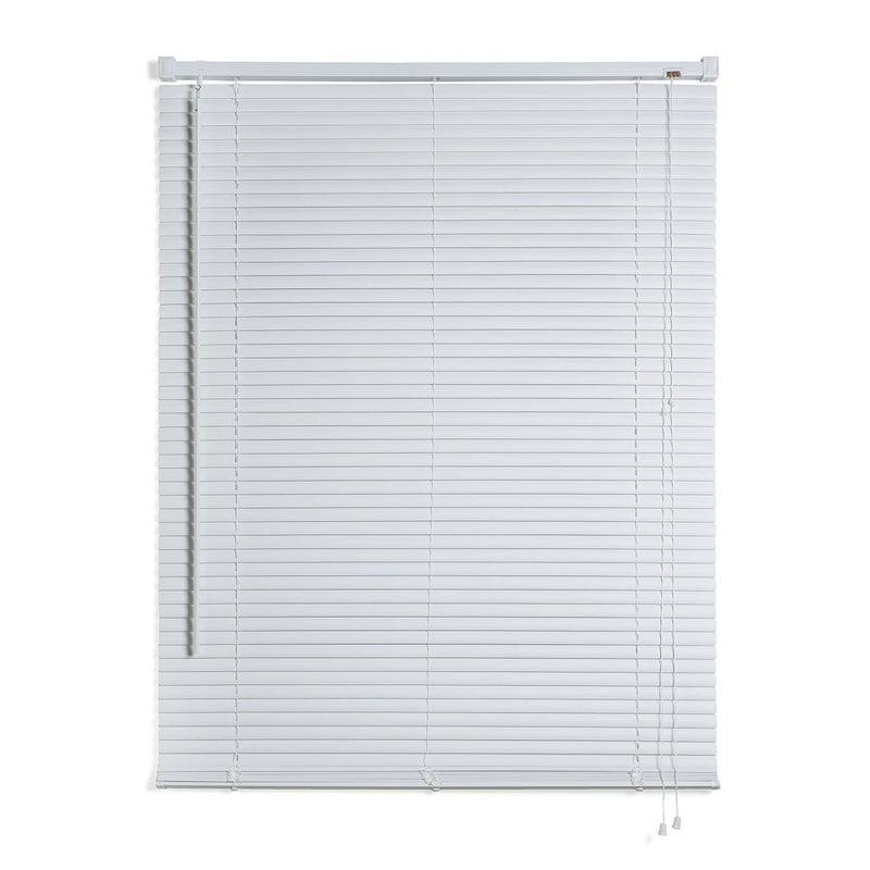 Żaluzje winylowe z sznurkiem, kolor biały, 125x250 cm