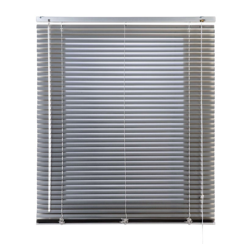 Żaluzje aluminiowe z sznurkiem, kolor srebrny, 60 x 130 cm