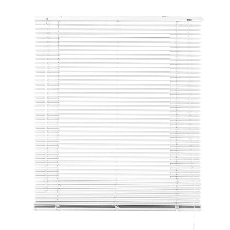 Żaluzje aluminiowe z sznurkiem, kolor biały, 45 x 130 cm