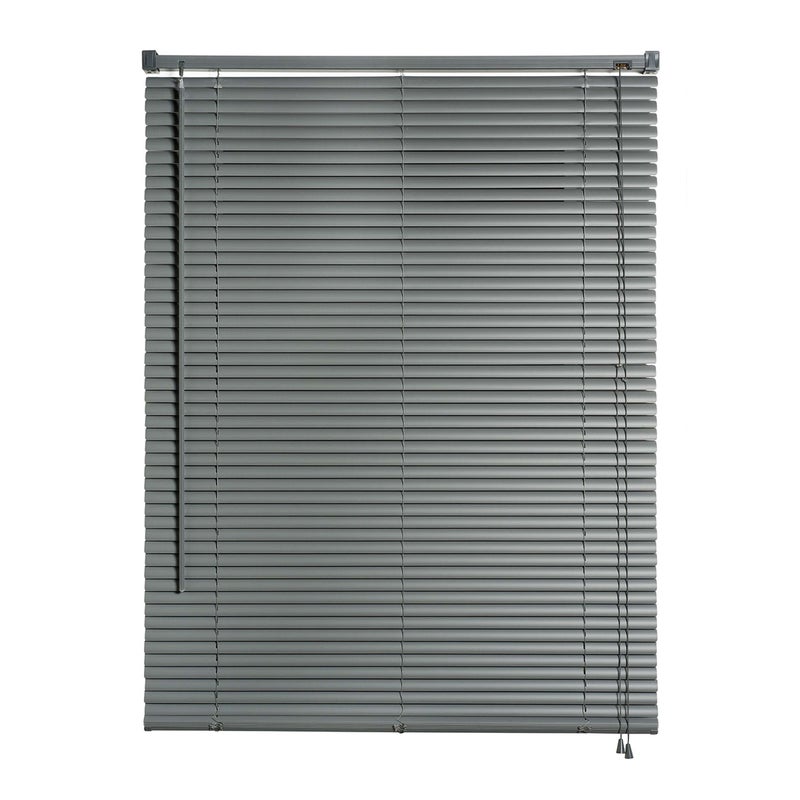 Żaluzje winylowe z sznurkiem, kolor szary, 45x130 cm