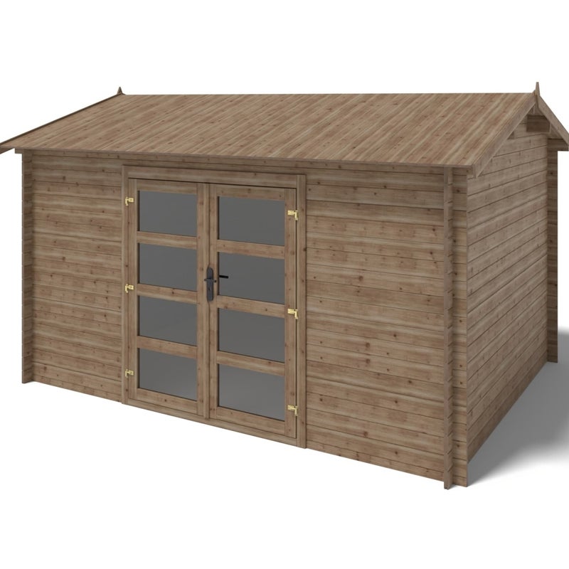 Domek ogrodowy ALTANKA 12 m2 - 4x3 m - 28 mm, drewniany, impregnowany, DOM677, 1szt.