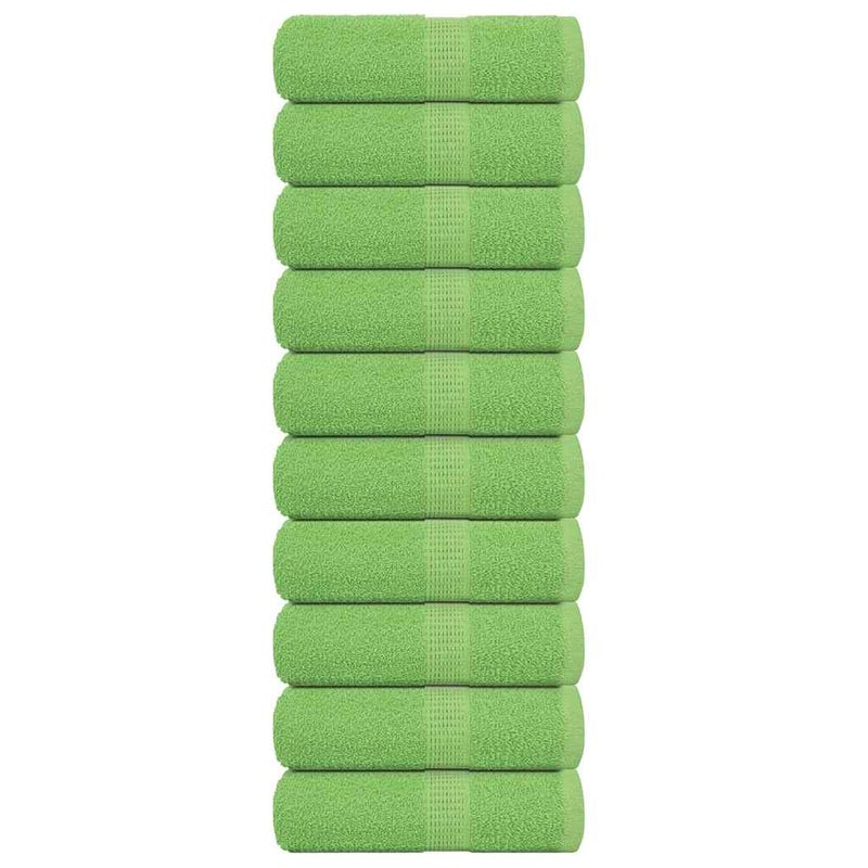 Ręczniki hotelowe, FROGN, 10 szt, zielone, 30x50 cm, 360 g/m² vidaXL