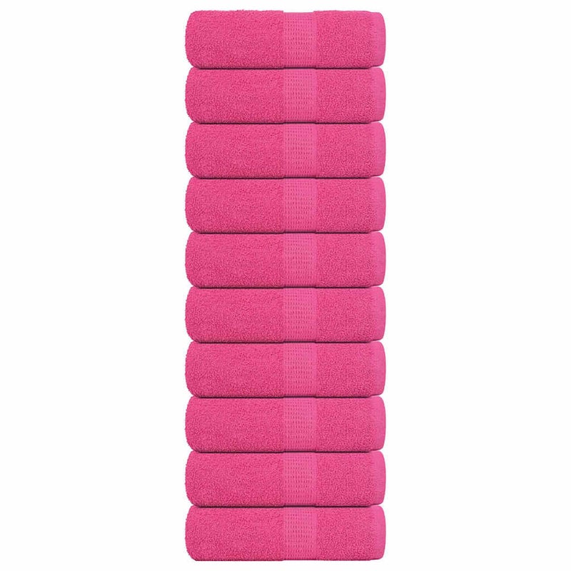 Ręczniki, FROGN, 10 szt., różowe, 30x30 cm, 360 g/m² vidaXL