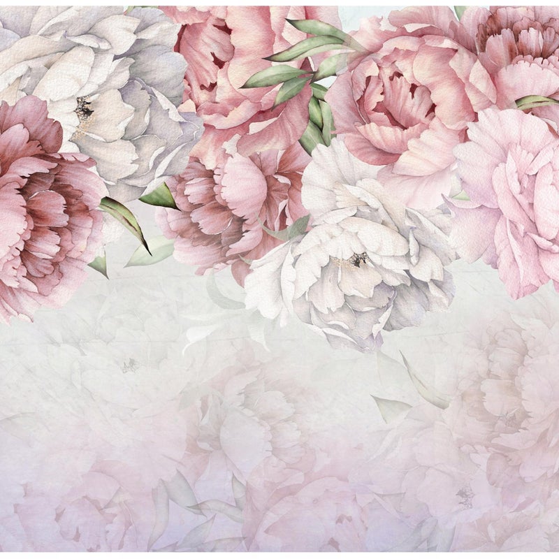 Fototapeta Kwiaty Zwisające Piwonie 300x210 cm Tapeta Do Sypialni Salonu Kuchni Na Flizelinie