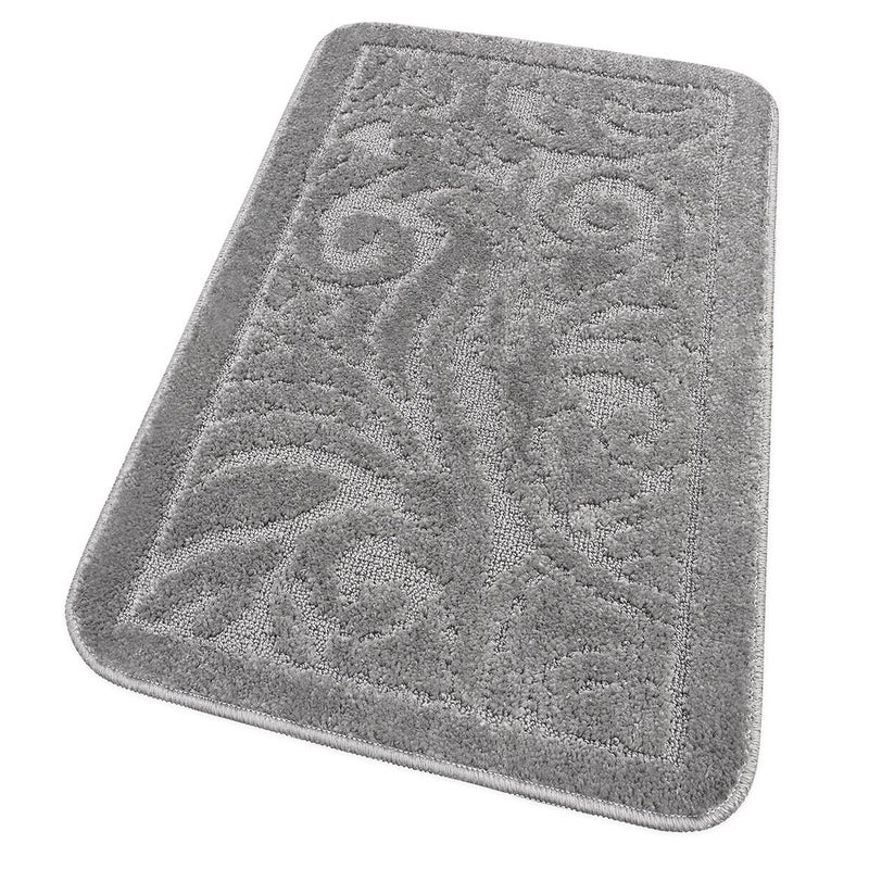 Mata łazienkowa Antypoślizgowy Absorbent 50x110 Cm Barokowy Jednolity Kolor Szary