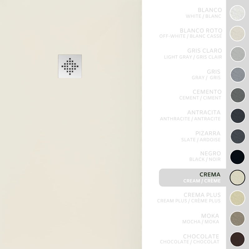 SOULHOME Brodzik prysznicowy– Żywica– Gel Coat– Gładka/Kamienna tekstura – Antypoślizgowy – Kolor kremowy – 200X75- Niski 3 cm– Standard