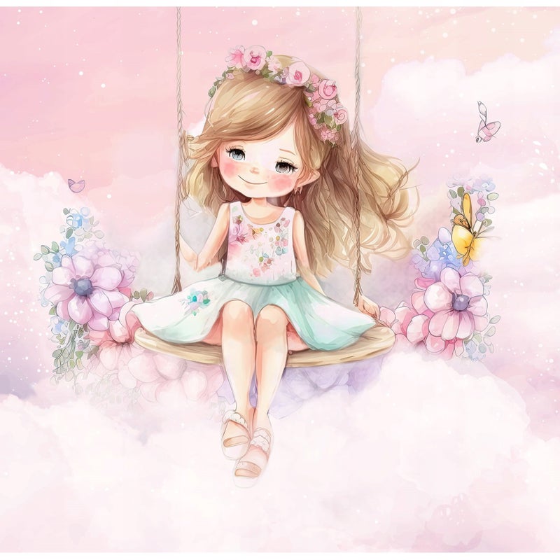 Fototapeta Dla Dzieci Dziewczynki Chmury Niebo 350x250 cm Tapeta Do Pokoju Dziecięcego Na Flizelinie