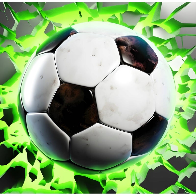 Fototapeta Dla Dzieci Chłopca Piłka Nożna 3D 200x140 cm Tapeta Do Pokoju Dziecięcego Na Flizelinie