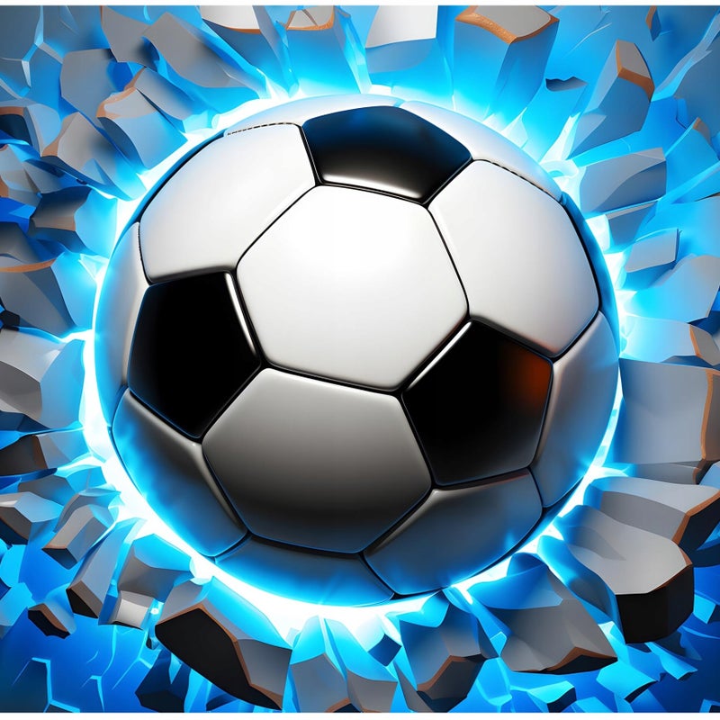 Fototapeta Dla Dzieci Chłopca Piłka Nożna 3D 150x105 cm Tapeta Do Pokoju Dziecięcego Na Flizelinie