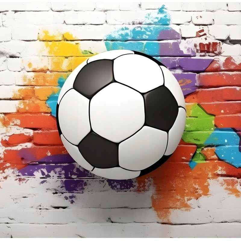 Fototapeta Dla Dzieci Chłopca Piłka Nożna Graffiti 350x250 cm Tapeta Do Pokoju Dziecięcego Na Flizelinie