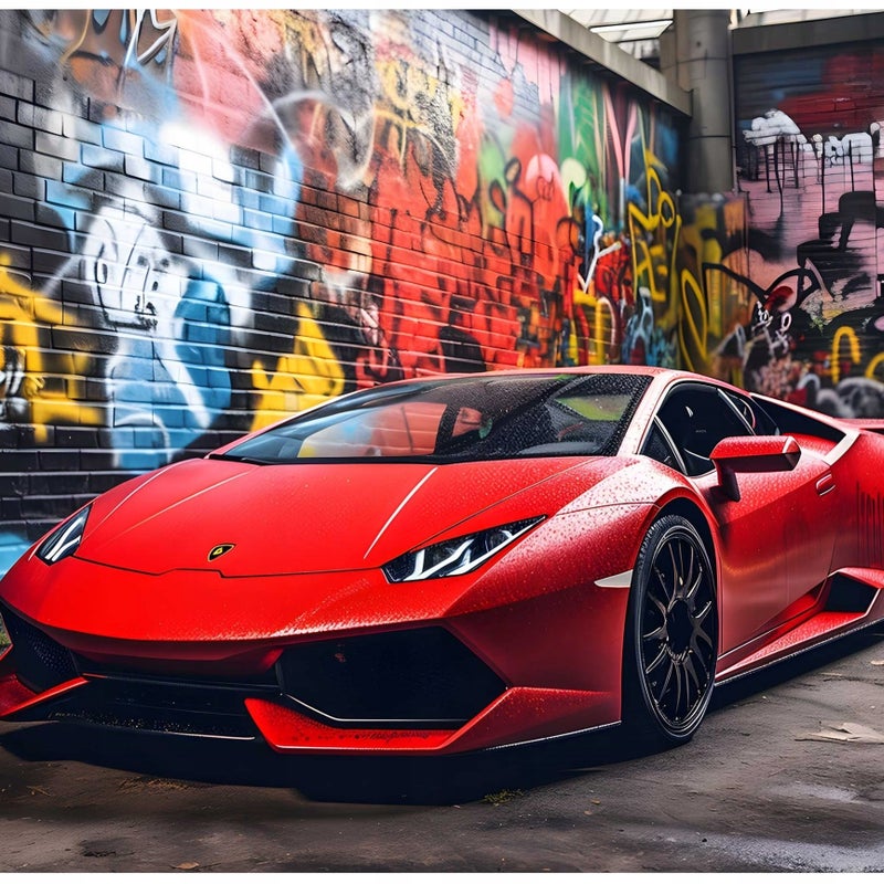 Fototapeta Dla Dzieci Chłopca Auto Sportowe Graffiti 300x210 cm Tapeta Do Pokoju Dziecięcego Na Flizelinie