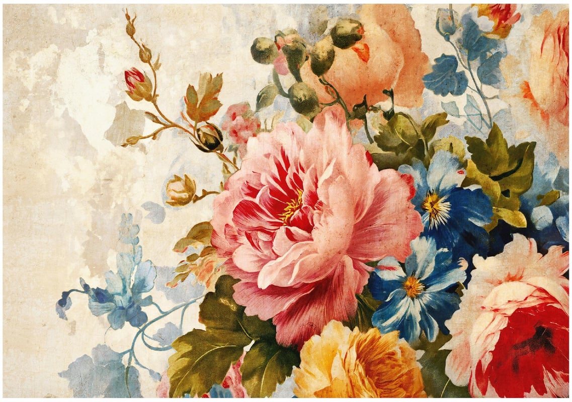 Fototapeta Kwiaty Róże Natura Vintage 300x210 cm Tapeta Do Sypialni Salonu Kuchni Na Flizelinie