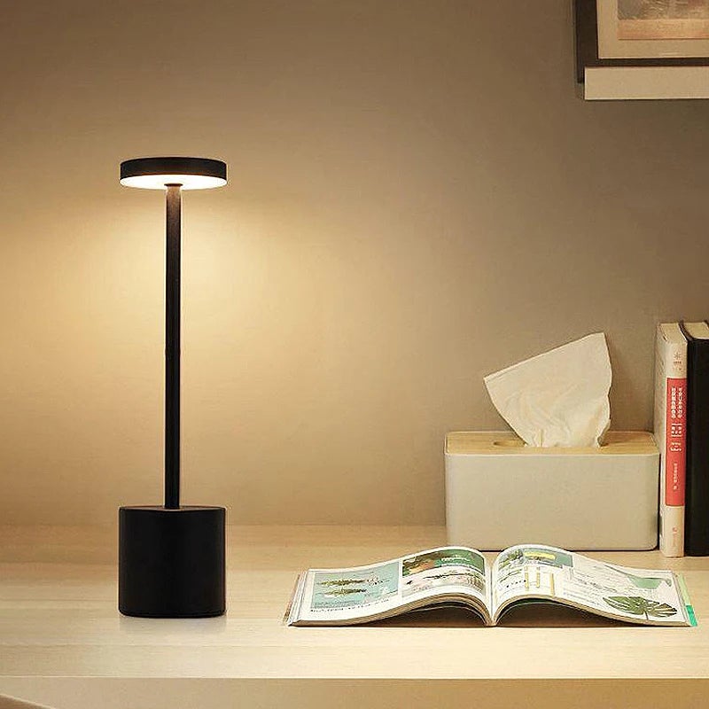 Lampa stołowa ładowana przez USB, dekoracyjna lampa stołowa do restauracji, lampa tworząca atmosferę hotelu, światło trójkolorowe, włącznik dotykowy