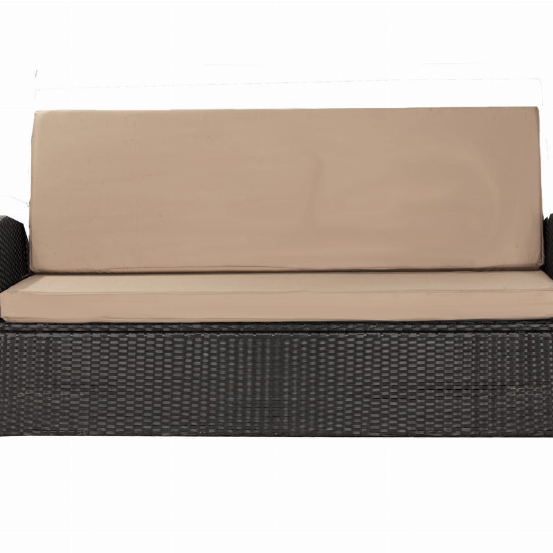 Poduszka ogrodowa na sofę rattanową 180x60x50cm poduszka na meble rattanowe beżowa, poduszka na balkon taras, poduszki na meble ogrodowe