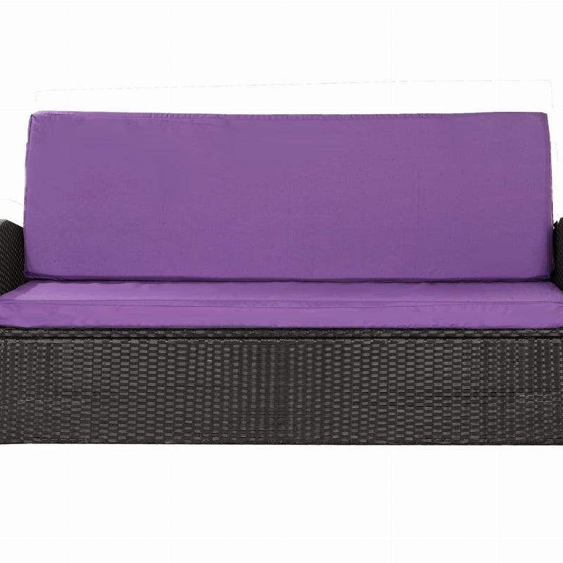 Poduszka ogrodowa na sofę rattanową 180x60x50cm poduszka na meble rattanowe fioletowa, poduszka na balkon taras, poduszki na meble ogrodowe