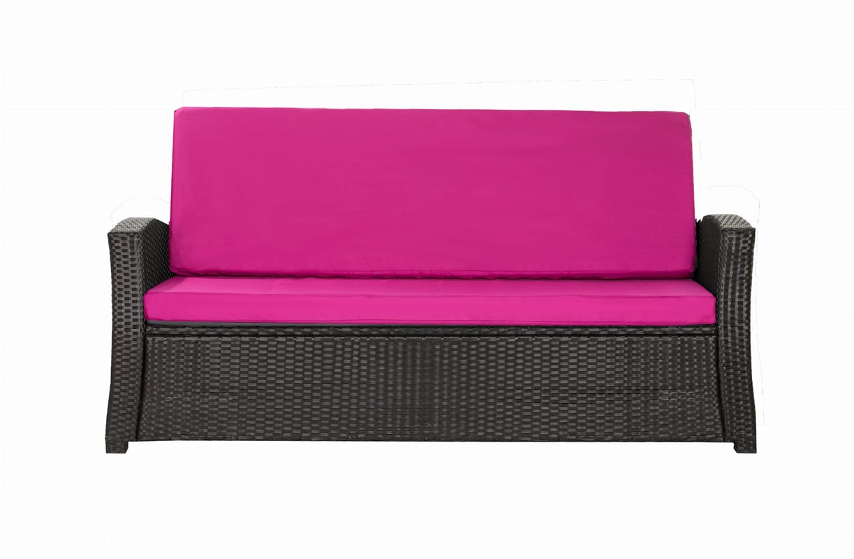 Poduszka ogrodowa na sofę rattanową 170x60x50cm poduszka na meble rattanowe różowa, poduszka na balkon taras, poduszki na meble ogrodowe