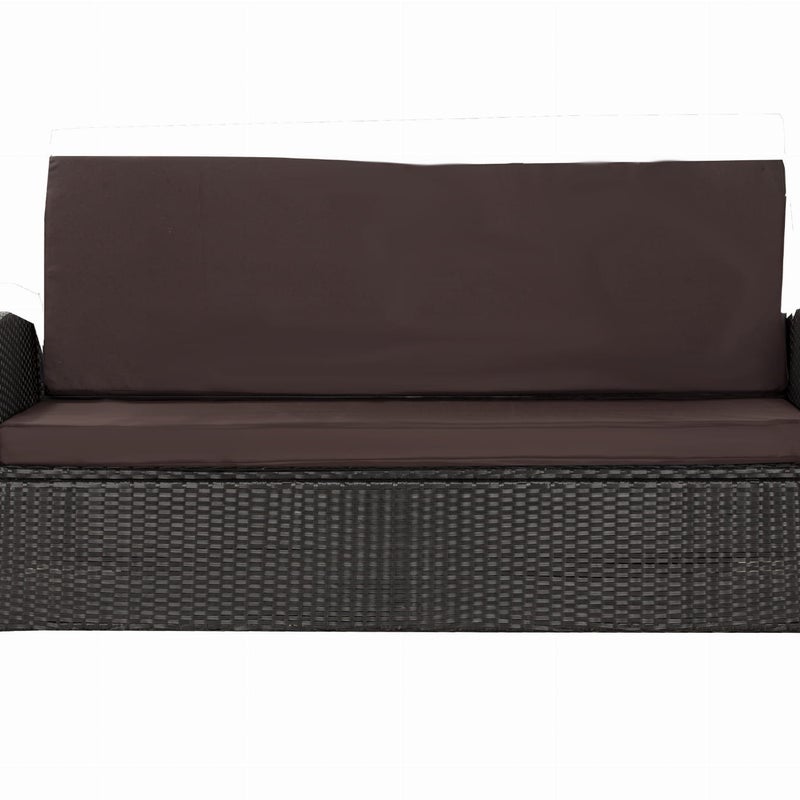 Poduszka ogrodowa na sofę rattanową 170x50x50cm poduszka na meble rattanowe brązowa, poduszka na balkon taras, poduszki na meble ogrodowe