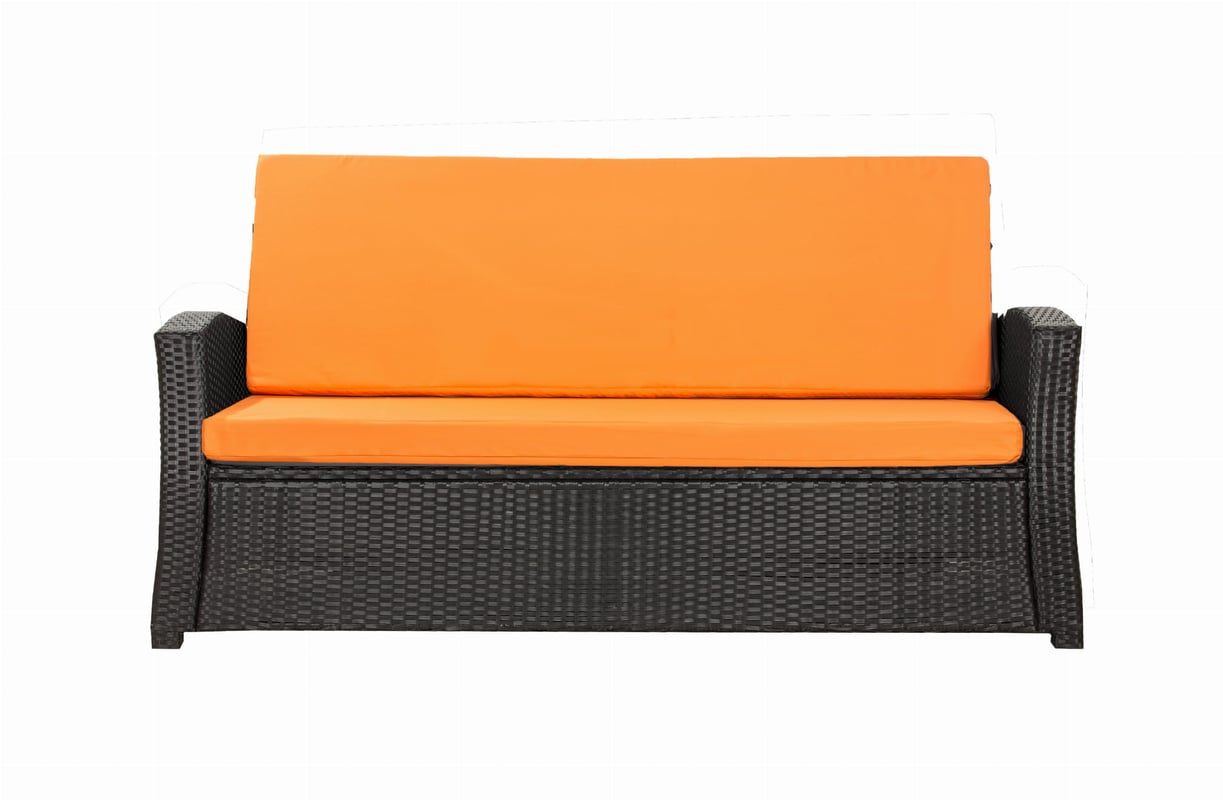 Poduszka ogrodowa na sofę rattanową 100x50x50cm poduszka na meble rattanowe pomarańczowa, poduszka na balkon taras, poduszki na meble ogrodowe