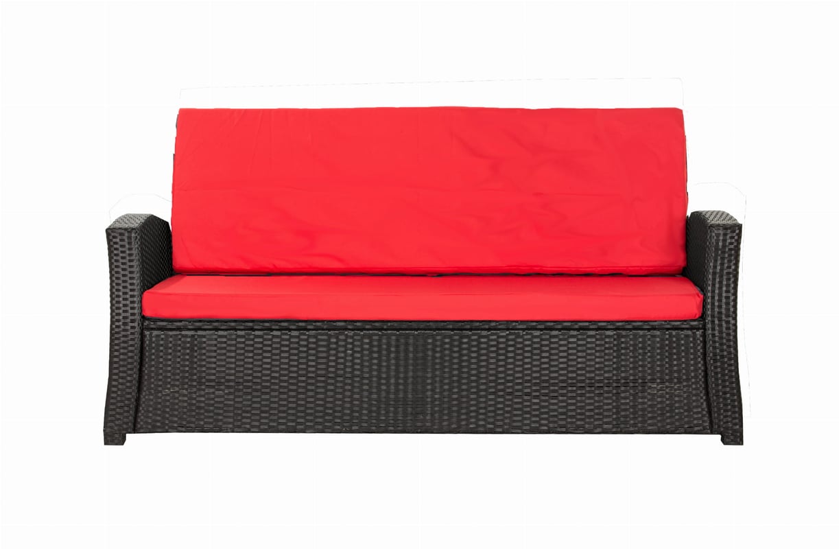 Poduszka ogrodowa na sofę rattanową 130x60x50cm poduszka na meble rattanowe czerwona, poduszka na balkon taras, poduszki na meble ogrodowe