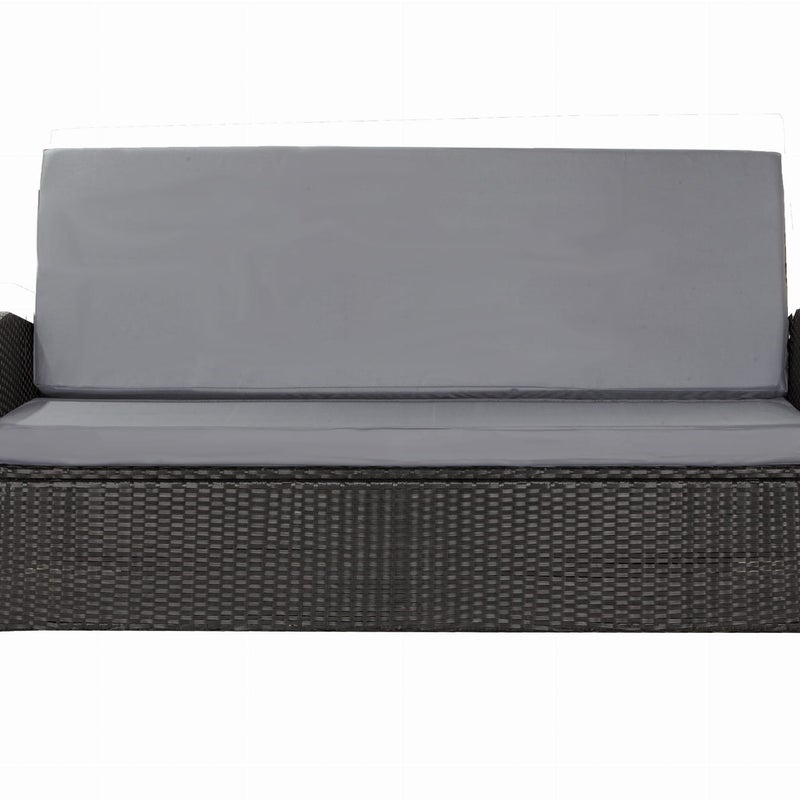 Poduszka ogrodowa na sofę rattanową 140x50x50cm poduszka na meble rattanowe jasna szara, poduszka na balkon taras, poduszki na meble ogrodowe