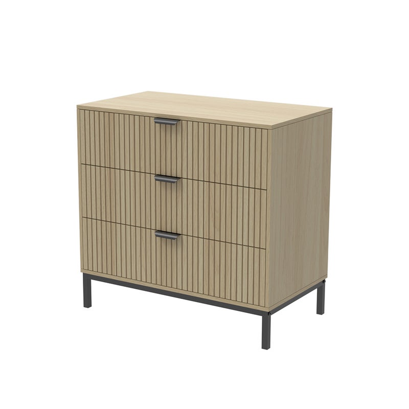 Vicco Komoda Lennox, Dąb, 72 x 69 cm z 3 szufladami