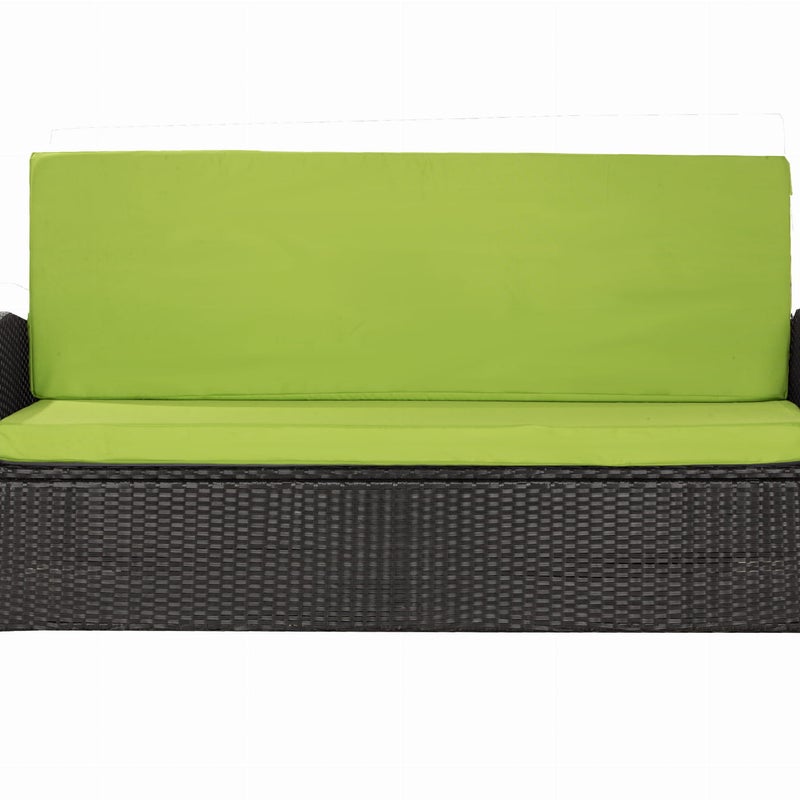 Poduszka ogrodowa na sofę rattanową 120x60x50cm poduszka na meble rattanowe limonka, poduszka na balkon taras, poduszki na meble ogrodowe