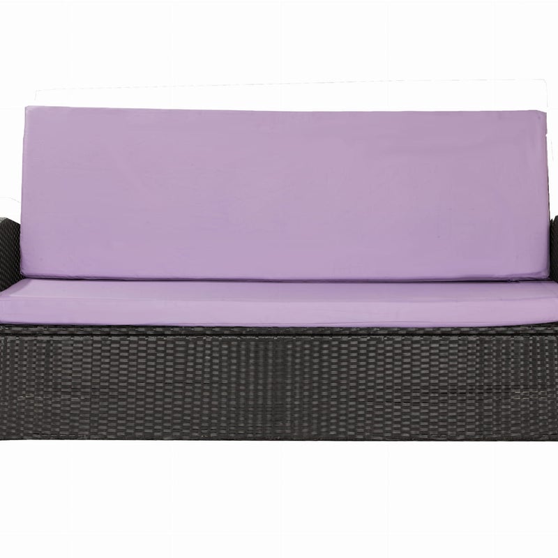 Poduszka ogrodowa na sofę rattanową 180x60x50cm poduszka na meble rattanowe fioletowa, poduszka na balkon taras, poduszki na meble ogrodowe