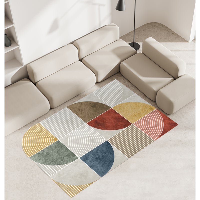 Dywan winylowy Vivienne 160x240 cm - PVC antypoślizgowy, winylowy dywan do kuchni lub salonu, zmywalny, nowoczesny styl