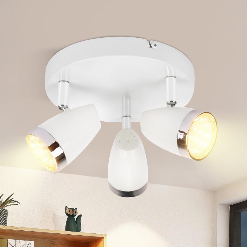 NETTLIFE LED Reflektorowa sufitowy 3 żarówki Nowoczesny 4W Biały Ciepła biel 3000K