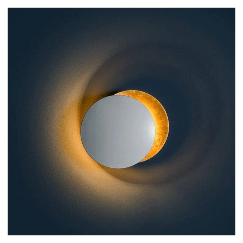 Kinkiet do łóżka, Lampa do sypialni, Lampa księżycowa, Zaćmienie księżyca, Oświetlenie schodów i korytarza, Zewnętrzna biel, Wewnętrzna mosiądz