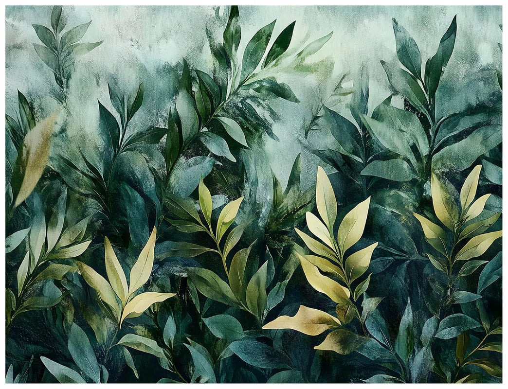 Fototapeta Liście Zielony Dżungla Natura 400x280 cm Tapeta Do Sypialni Salonu Kuchni Na Flizelinie