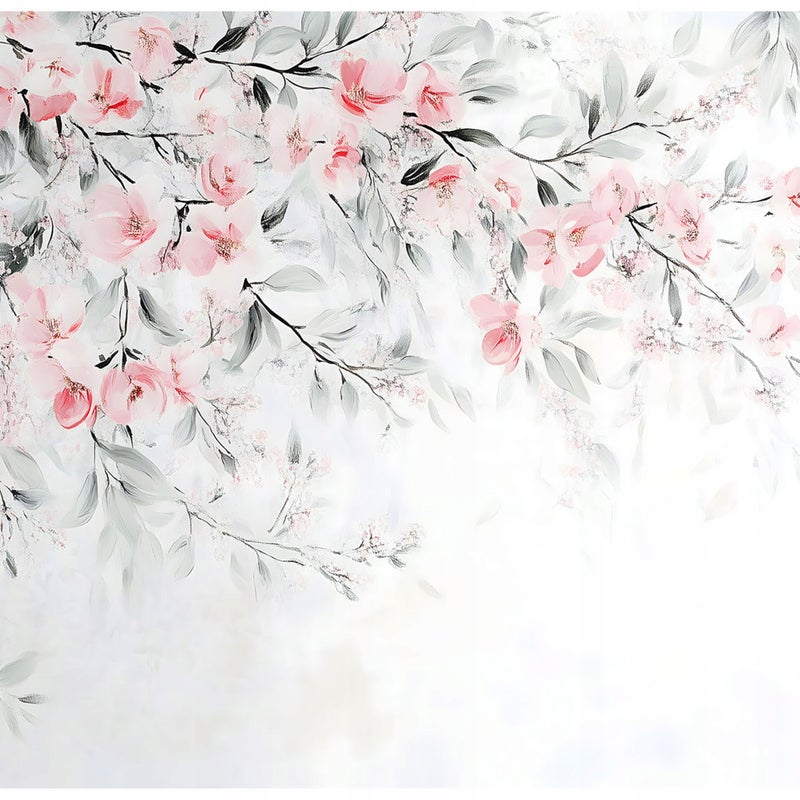 Fototapeta Wiszące Kwiaty Róże Liście 400x280 cm Tapeta Do Sypialni Salonu Kuchni Na Flizelinie