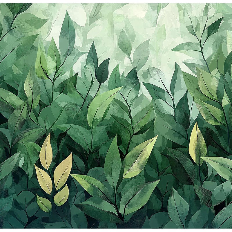 Fototapeta Liście Zielony Dżungla Natura 300x210 cm Tapeta Do Sypialni Salonu Kuchni Na Flizelinie