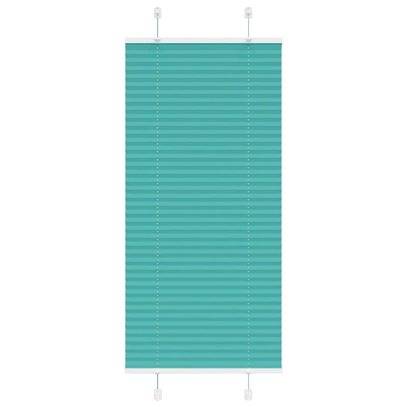 Roleta plisowana Zielony Benzyna 55x150 cm Szerokość tkaniny vidaXL