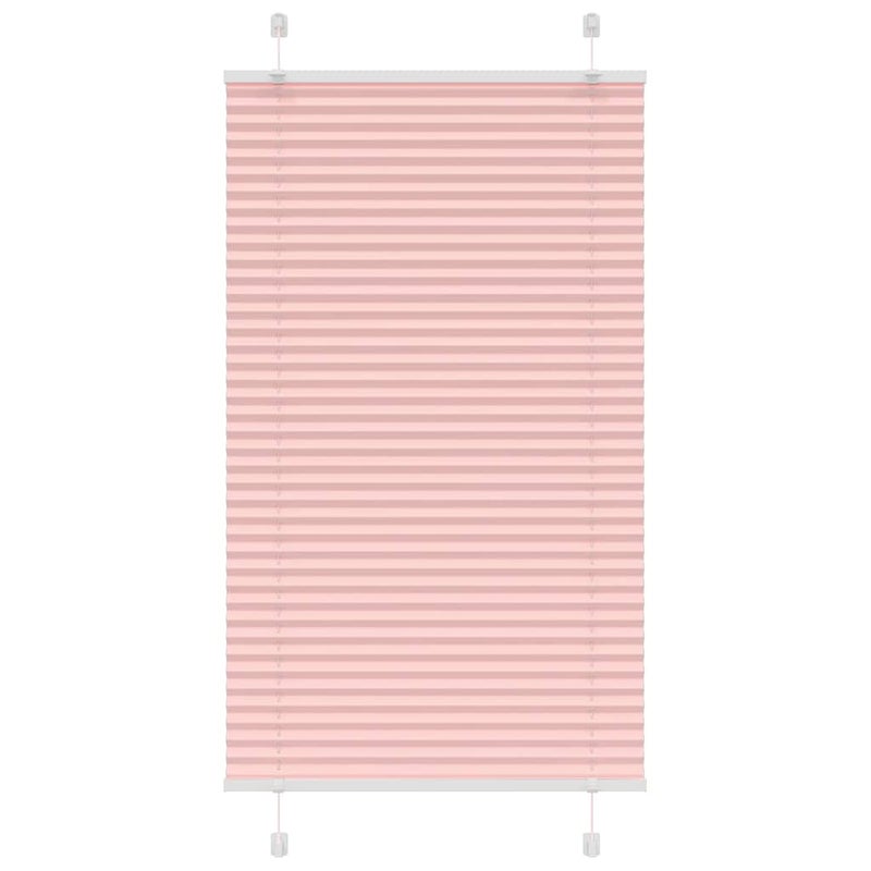 Roleta plisowana różowa 75x100 cm Szerokość tkaniny 74,4 cm vidaXL