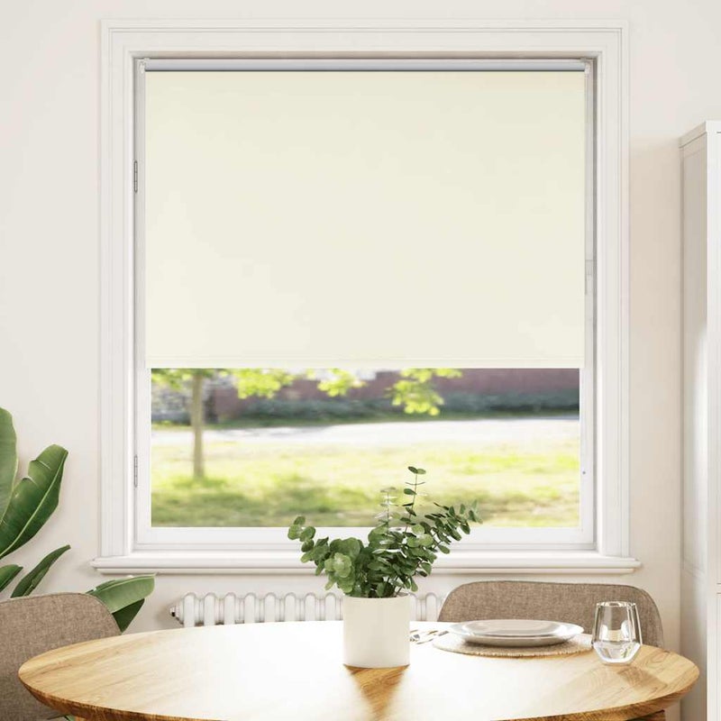 Roleta zaciemniająca Off White 95x130 cm Szerokość tkaniny vidaXL