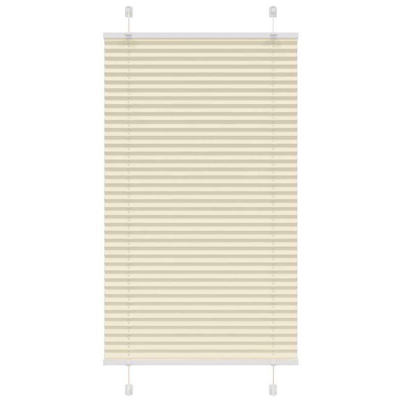 Roleta plisowana kremowa 75x150 cm Szerokość tkaniny 74,4 cm vidaXL