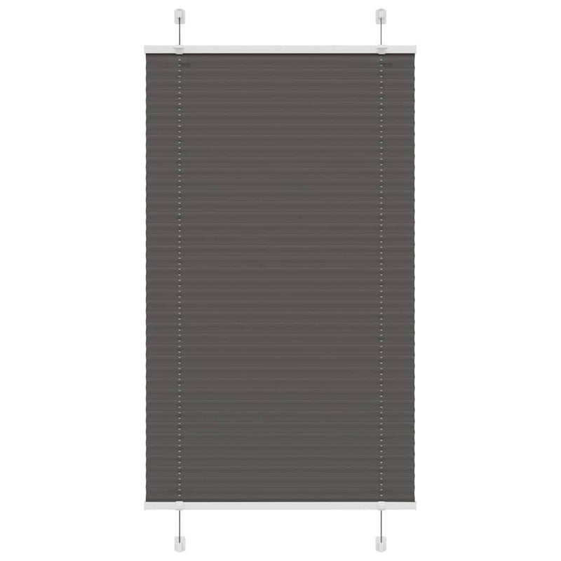 Roleta plisowana czarna 80x100 cm Szerokość tkaniny 79,4 cm vidaXL