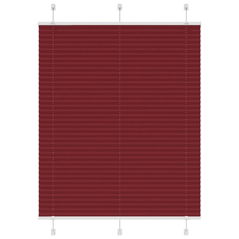 Roleta plisowana Bordowy Czerwony 110x150 cm Szerokość tkaniny vidaXL